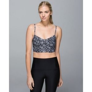 Lululemon Core Set Sports Bra/Bikini Top Shimmy Shimmer Black/White Dot - Small